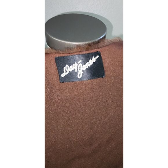 Vintage Day-Jones Dark Brown Mink Fur Stole Shoulder Wrap - Picture 7 of 14